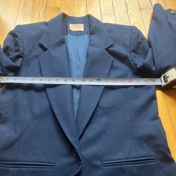 Vintage Pendleton Size 6 Navy Classic Preppy Pure Virgin Wool Notch Neck Blazer - Picture 8 of 14